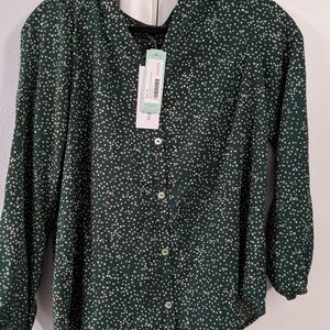 Green west kei blouse